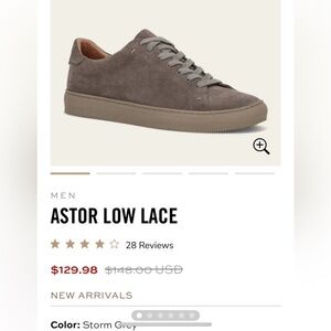 FRYE AND CO. Astor Low Lace Sneakers - Storm Grey
